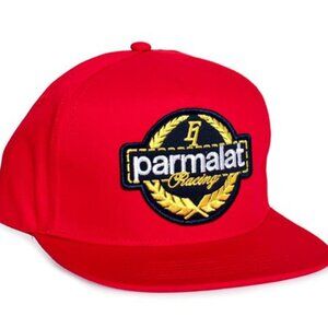 Rare Vintage Inspired Parmalat Racing Hat Flat Brim Late 90s Early Y2K Cap Retro